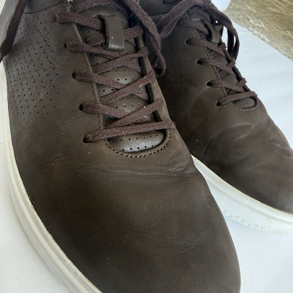 Cuater Travis Mathew Phenom Leather Sneakers Men's 10 Brown 4MT090 Casual - Picture 6 of 11